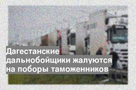 Дагестанские дальнобойщики жалуются на поборы таможенников