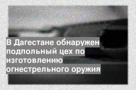 В Дагестане обнаружен подпольный цех по изготовлению огнестрельного оружия