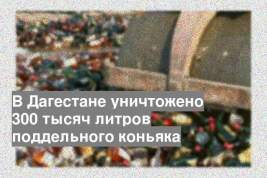 В Дагестане уничтожено 300 тысяч литров поддельного коньяка