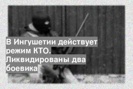 В Ингушетии действует режим КТО. Ликвидированы два боевика