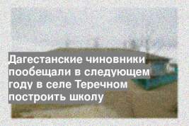 Дагестанские чиновники пообещали в следующем году в селе Теречном построить школу