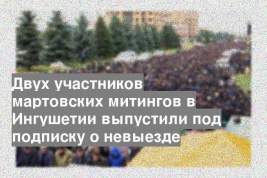 Двух участников мартовских митингов в Ингушетии выпустили под подписку о невыезде