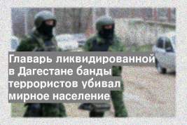 Главарь ликвидированной в Дагестане банды террористов убивал мирное население