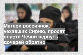 Матери россиянок, уехавших Сирию, просят власти Чечни вернуть дочерей обратно