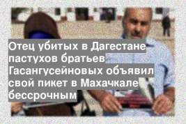 Отец убитых в Дагестане пастухов братьев Гасангусейновых объявил свой пикет в Махачкале бессрочным