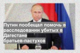 Путин пообещал помочь в расследовании убитых в Дагестане братьев-пастухов