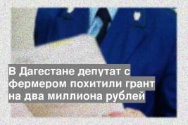 В Дагестане депутат с фермером похитили грант на два миллиона рублей