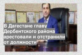 В Дагестане главу Дербентского района арестовали и отстранили от должности