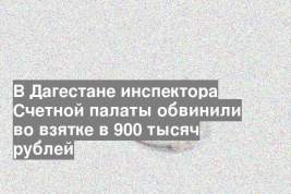 В Дагестане инспектора Счетной палаты обвинили во взятке в 900 тысяч рублей