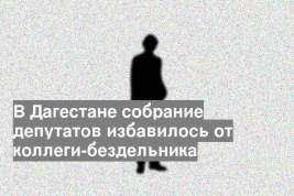 В Дагестане собрание депутатов избавилось от коллеги-бездельника