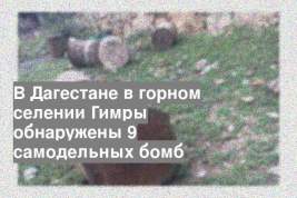 В Дагестане в горном селении Гимры обнаружены 9 самодельных бомб