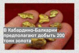 В Кабардино-Балкарии предполагают добыть 200 тонн золота
