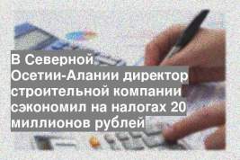В Северной Осетии-Алании директор строительной компании сэкономил на налогах 20 миллионов рублей