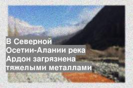 В Северной Осетии-Алании река Ардон загрязнена тяжелыми металлами