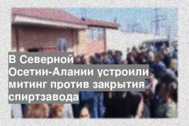 В Северной Осетии-Алании устроили митинг против закрытия спиртзавода